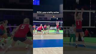 POV USA Volleyball Lefty Setter 🔥🏐 sports volleyball best usa [upl. by Darbee]