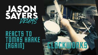 Drummer Reacts to  Tomas Haake of Meshuggah  Clockworks Drum Playthrough [upl. by Oetomit]