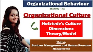 Hofstedes Culture Dimensions Theory Hofstede organizational culture model OB HRM NTAUGC NET [upl. by Osmen]