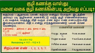 குழி கணக்கு வாஸ்து in tamil kuzhi kanakku in tamil மனை வகை குழி கணக்கின்படி அறிவது எப்படி [upl. by Ojeillib]