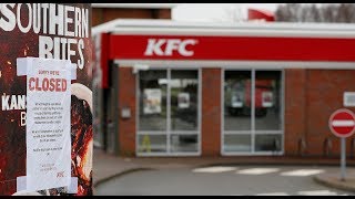 Chicken shortage forces KFC to close many UK stores [upl. by Enala]