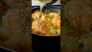 Spanish EASY Chicken Paella Recipe shortvideo [upl. by Trevor]