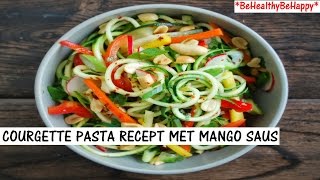 COURGETTE PASTA RECEPT MET MANGO SAUS [upl. by Bacon608]