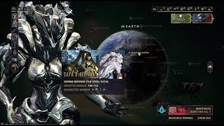 Warframe  New Mission Shrine Defense  Sayas Visions  Build 4 minutes solo run in Steel Path [upl. by Llenrahs]