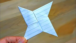 Make a Paper Ninja Star Shuriken  ORIGAMI [upl. by Benji710]