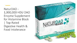 NaturDAO  1000000 HDU DAO Enzyme Supplement for Histamine Block  TopRated Digestive Health [upl. by Lundquist]