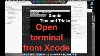 Xcode tricks  Open terminal into project Directory [upl. by Pena]