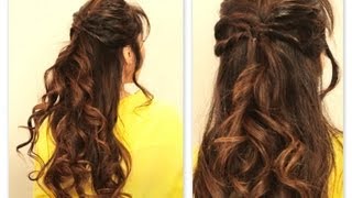 ★ CUTE TWISTEDFLIP HALFUP HALFDOWN FALL HAIRSTYLES FOR MEDIUM LONG HAIR TUTORIAL  EVERYDAY UPDO [upl. by Nagol]