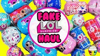 FAKE LOL Surprise HAUL Boy LOLs MLP Sparkly Critters Cans Glam Glitters Glitter Series [upl. by Upshaw]