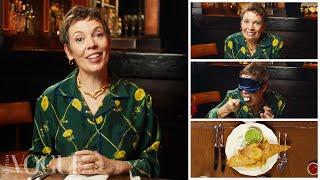 Olivia Colman Eats Bangers amp Mash Sticky Toffee Pudding and 4 Other British Dishes [upl. by Ahsele]