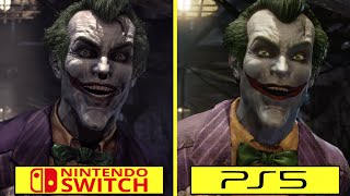 Batman Arkham Asylum Nintendo Switch vs PS5 Graphics Comparison Batman Arkham Trilogy [upl. by Ydnor]