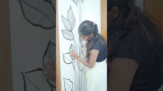 Beautiful Wall Painting Designs  Simple and Elegant shorts wallpainting [upl. by Anisamot]