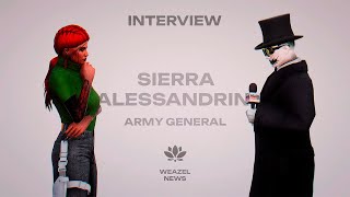 Weazel News Harmony  Интервью с Генералом армии SANG  Sierra Alessandrini [upl. by Areik]