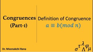 Congruences Part 1 Definition of Congruence [upl. by Nod]