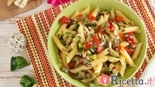 Pasta fredda con verdure e pinoli  Ricettait [upl. by Tiphany]