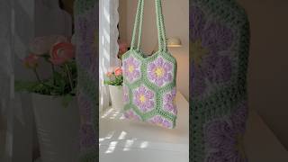 Crochet Bag🌼 crochet crochettotebag crochetbag [upl. by Freddie]