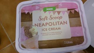 Asda soft scoop Neapolitan ice cream 2ltr [upl. by Enyleve]