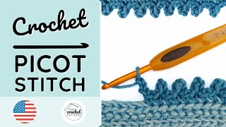 How to crochet Picot Stitch [upl. by Fast]