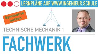 Fachwerk Auflagerreaktionen Stabkräfte Aufgabe – Technische Mechanik 1 [upl. by Atinid]