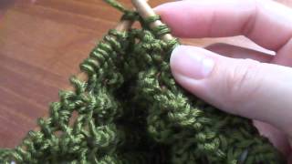 Knitting Increase Stitch P1 K1 P1 [upl. by Lleret]