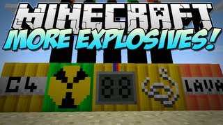 Minecraft  MORE EXPLOSIONS Nuclear Bombs  Mod Showcase 151 [upl. by Aikan350]