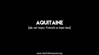 How to Pronounce quotaquitainequot [upl. by Almita643]