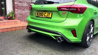 Mk45 Ford Focus ST with Scorpion Predator exhaust  Revo map overrun [upl. by Rubinstein]