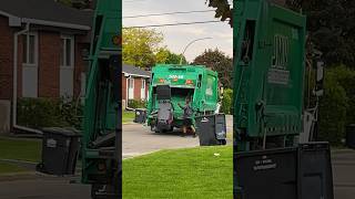 Collecting quotblackquot garbage 👍automobile garbagetruck garbagecollection canada quebec montreal [upl. by Annayak231]