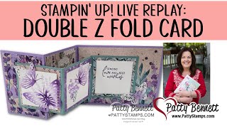 How to make a Double Z Fold card with Perennial Lavender from Stampin Up [upl. by Sarkaria]