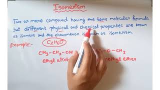 What is isomerism Introduction [upl. by Silra]