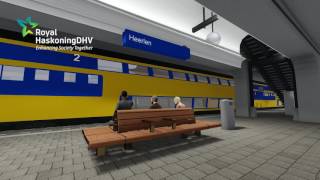 Virtual Reality experience of Heerlen Railway Station  Royal HaskoningDHV [upl. by Mchail]