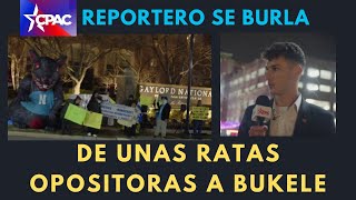 Reportero se burla de opositores a Nayib Bukele [upl. by Chaffin61]