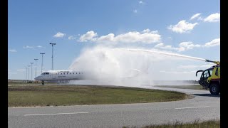 Billund Airport  Lufthansa LH first flight between Münich MUC and Billund BLL [upl. by Carlstrom]