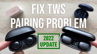 How To FIX TWS Pairing Problems  Updated 2022 Factory Reset Guide [upl. by Flavius877]