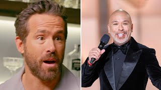 Ryan Reynolds REACTS to Jo Koy’s Rude Joke About Taylor Swift During Golden Globes [upl. by Ahsikyw]