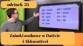 Niemiecki w parę minut 35  zaimki osobowe w Dativie i Akkusativie  gerlicpl [upl. by Marybelle]