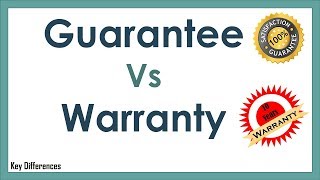 Guarantee Vs Warranty Difference Between them with definition and Comparison Chart [upl. by Nywled]