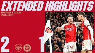 RICE amp HAVERTZ GOALS CLAIM ALL THREE POINTS  EXTENDED HIGHLIGHTS  Arsenal vs Brentford 21  PL [upl. by Lilith]