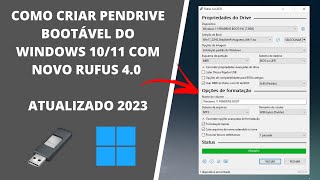 PASSO A PASSO COMO CRIAR UM PENDRIVE BOOTÁVEL DO WINDOWS 1011 COM O NOVO RUFUS 40 ATUALIZADO [upl. by Yeung826]