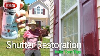 Plastic Shutter Painting without removing shutters using clear coat spray [upl. by Livvi]