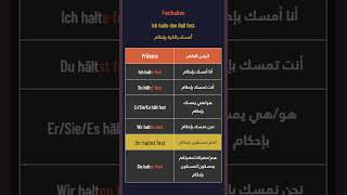 تصريف الفعل المنفصل و الانعكاسي في نفس الوقت reflexiv und trennbar gleichzeitig sich festhalten [upl. by Akedijn]