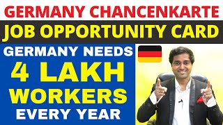 Germany Opportunity Card  Chancenkarte Big Changes  Germany Hiring 4 Lakh Workers  Job Work Visa [upl. by Adnamma]