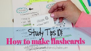 Study Tips 2 How to make effective flashcards [upl. by Anwad]