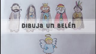 Dibuja un Belén Dibujo fácil☺ Especial Navidad III [upl. by Varden]