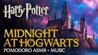 2h ASMR Hogwarts Study Under the Stars 🌌🏰 Harry Potter Pomodoro with Radio Study Productivity Timer [upl. by Ollecram237]