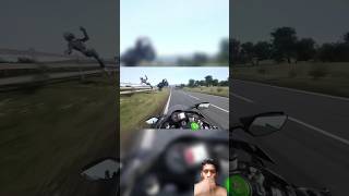 Kawasaki Ninja H2r horrible crashed full speed 😱 racing automobile motogp racer speedracing [upl. by Ahsirahc329]