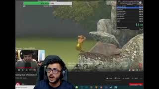 getting over it speedrun in reaction with carryminati [upl. by Aicenert]