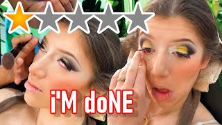 THE WORST REVIEWED MAKEUP ARTIST GLUED MY EYES SHUT [upl. by Aibara]