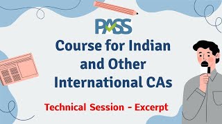 Technical session excerpt from PASS CFE prep course Course for Indian and Other International CAs [upl. by Nesila]