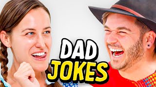 Dad Jokes  Dont laugh Challenge  Sam vs Matt  Raise Your Spirits [upl. by Idnib]